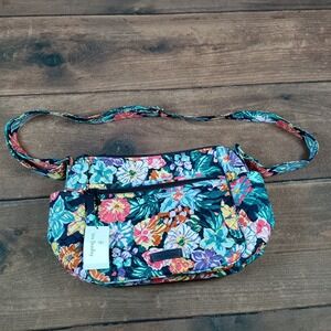 Vera Bradley On the Go Crossbody Womens OS Happy Blooms NEW Quilted Floral 24236